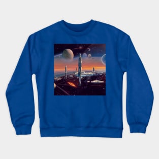 Interplanetary Spaceport Crewneck Sweatshirt